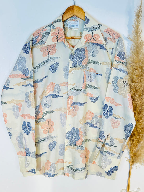Classic Floral Printed Cream Shirt