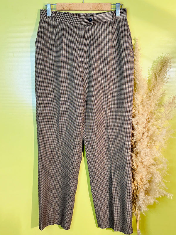 Multicolour High-Waist Straight-Fit Pants