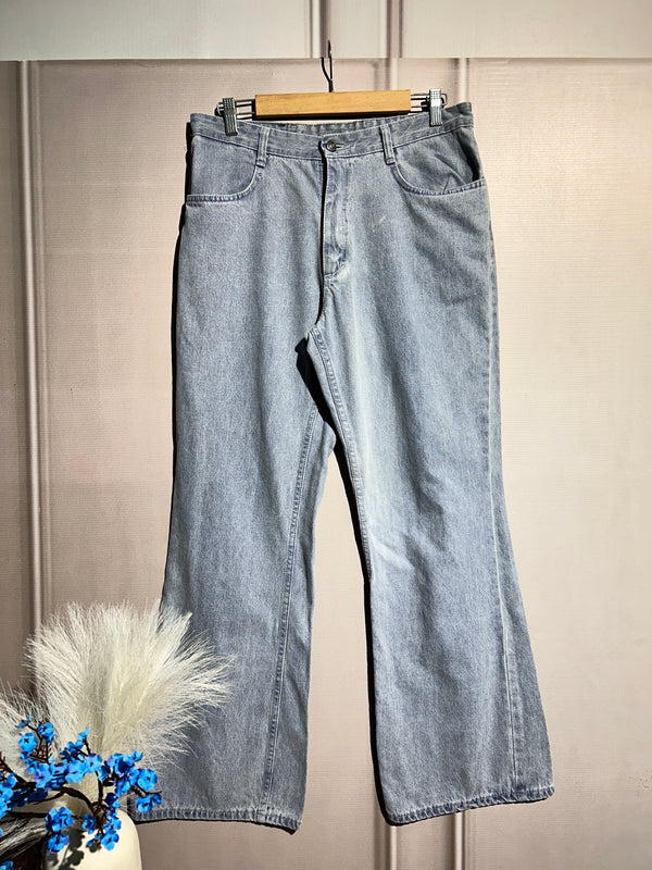 High-Waist Blue Flare Jeans