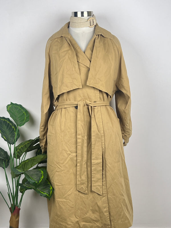 Classic Double-Breasted Beige Trench Coat