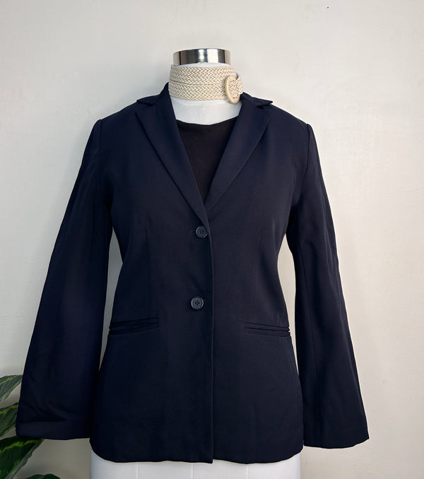 Retro Double Pocket Blue Blazer