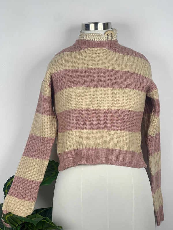 Simplicity High-Neck Multicolor Sweater