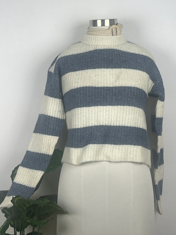 Simplicity Round-Neck Multicolor Sweater