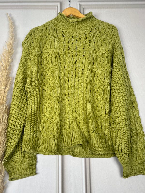 Simplicity Turtle-Neck Green Sweater