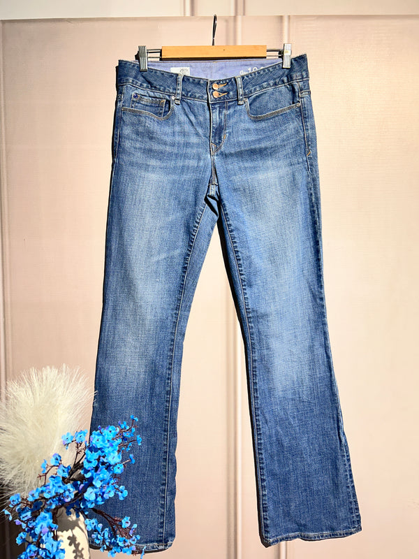 Low-Waist Shaded-Blue Boot-Cut Jeans