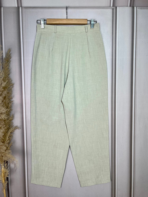 High Waist Gray Straight Fit Pants